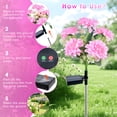 thumbnail image 4 of Oziral Solar Garden Lights Outdoor, 2 pack Waterproof LED Flower Solar Powered Stake Lights, Patio Lawn Grave Backyard Pathway Yard Decor, 8 Modes, 4 of 9