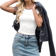 thumbnail image 4 of Color Block Summer Short Sleeve Women Slim Fit Raglan Crop Tops, 4 of 6