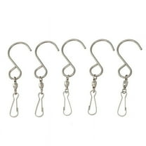 5 x self-twisting stainless steel hooks-Silver