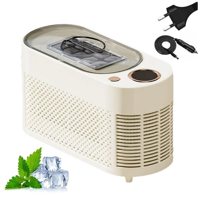 Portable Ice Maker, Mini Ice Maker Machine with Dual Power & 12V Car Compatibility, Fast Iced Production in 15 Minutes for Home, Office, Camping, RV, Travel, Include Instruction Manual