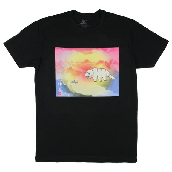 Avatar The Last Airbender Men's Appa Aang Momo Flying Valley T-Shirt