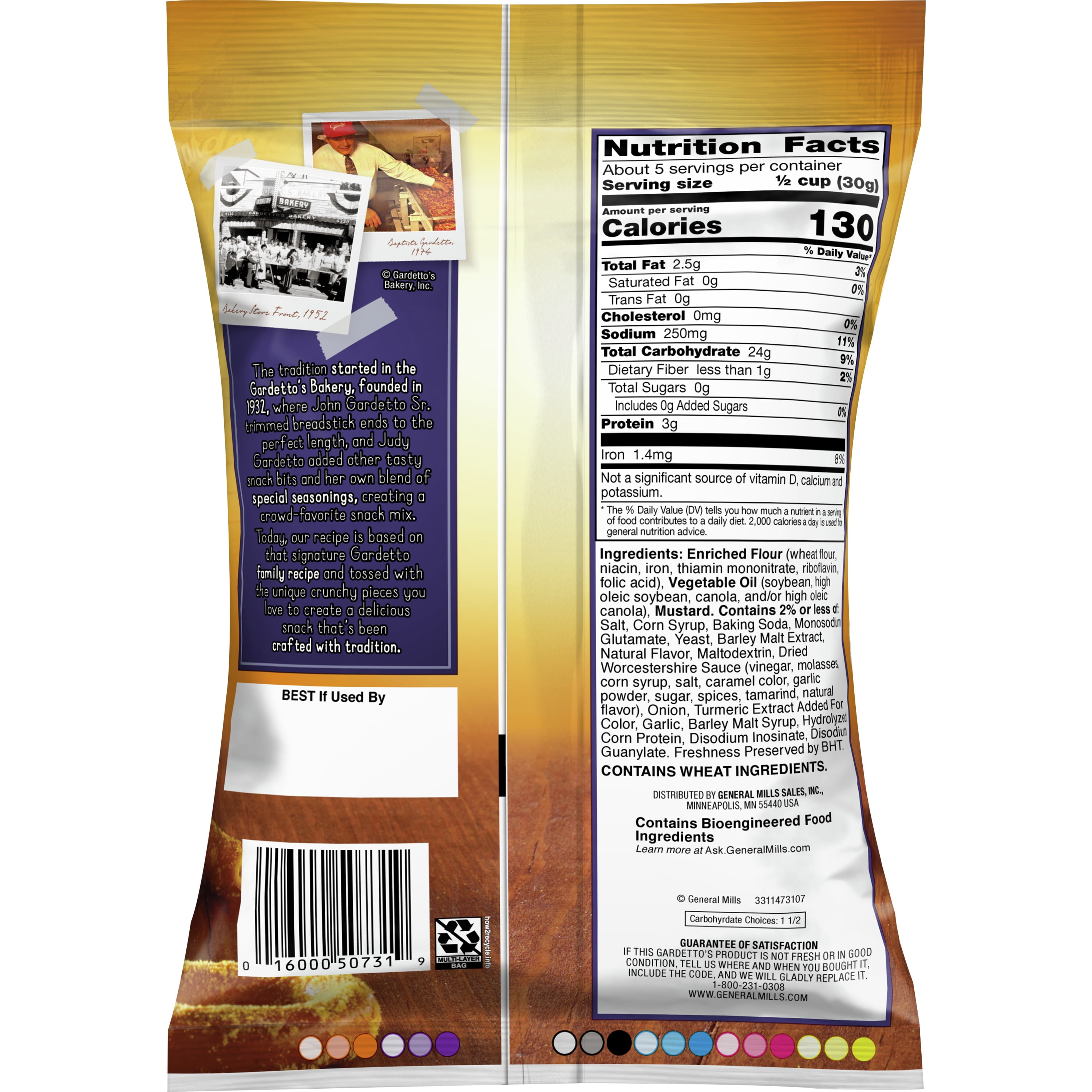 Gardetto's Deli Style Mustard Pretzel Mix, 5.5 OZ
