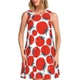 thumbnail image 1 of Fotbe Hand Drawn Tomatoes Vestido de Verano sin Mangas para Mujer – Vestido Midi Línea A, Estilo Camiseta Floral, Vestido Playero Casual y Fluido, 1 of 7