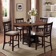 thumbnail image 3 of Coaster Lavon Extendable Wood Counter Height Dining Table in Chestnut, 3 of 4