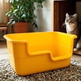 thumbnail image 3 of Maoww Cat Litter Box With Lid | Easy To Clean Modern | For Cats Rabbits Open Top Cat Litter Tray With Lid yellow,boxed 45*30*20cmlitter box, 3 of 6