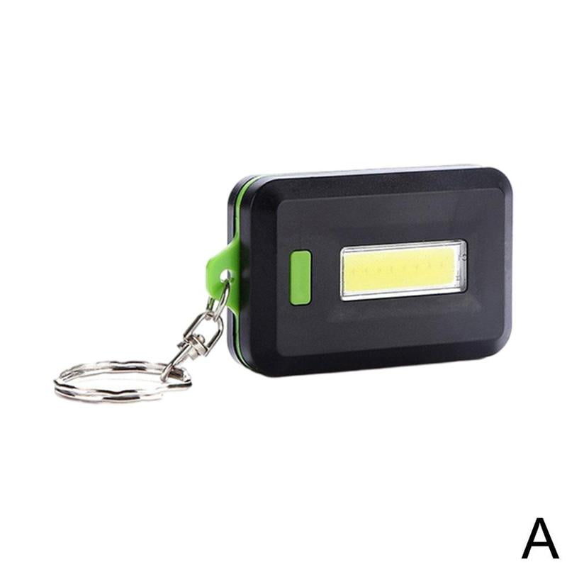 Mini Glare Led+Cob Flashlight Outdoor Hiking Portable Flashlight With 2 Aa  Q9Y4 