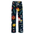 thumbnail image 5 of Lumtrix Christmas Pajamas For Women Casual Pants Sleep Bottom Funny Vintage Illustration Graphci Holiday Sleepwear Blue 2XL, 5 of 6