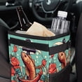 thumbnail image 6 of Fish Mini Trash Can for Car: Foldable, with Lid, Leak-Proof, Hanging Storage Bag - Car Garbage Can, 6 of 6