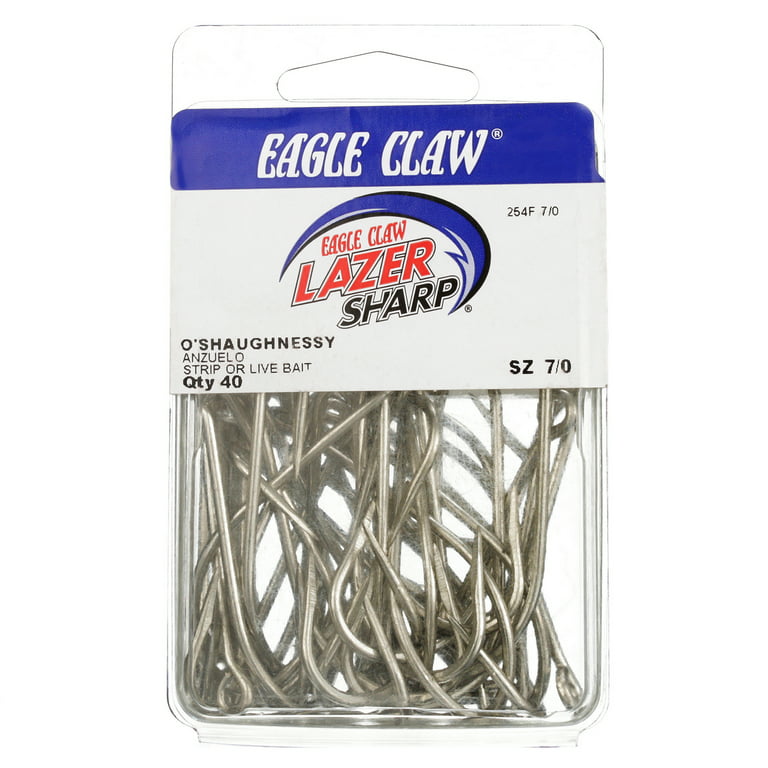 Eagle Claw 254F3-7/0 O'Shaughnessy Non-Offset Hook, Sea Guard, Size 7/0 Hook  
