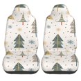 thumbnail image 2 of XMXT 2Pcs Car Seat Cover Decor Protector, Snowflake Christmas Trees Design Front Seat Covers for Cars SUVs, Universal Fit, 2 of 9