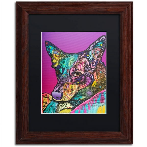 Trademark Fine Art "Zena-004" Canvas Art by Dean Russo, Black Matte, Wood Frame