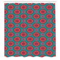 thumbnail image 2 of Ambesonne Ethnic Shower Curtain, Oriental Mandala Like Motifs, 69"Wx75"L, Teal Orange and Magenta, 2 of 4