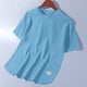 thumbnail image 5 of Playera Elvqul Caballero Algodón Azul Elástica Casual Liso Manga Corta Cuello Redondo Gym, 5 of 9