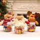 thumbnail image 1 of Tarro de caramelos navideño con decoración de Papá Noel y muñeco de nieve - Recipiente festivo de caramelos para decoración del hogar, artículos para fiestas y adornos navideños, 1 of 5