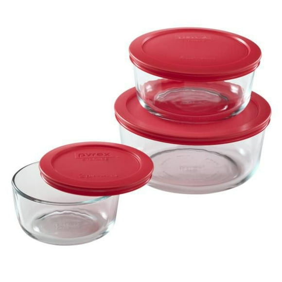 Ensemble rangement rond 6 pièces PyrexMD de Storage PlusMC Rangement rond 6 pièces