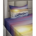thumbnail image 2 of Ambesonne Universe Fitted & Top Sheet Set with Sham, Magic Aurora Borealis, Multicolor, 2 of 4