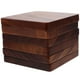 thumbnail image 1 of Posavasos de madera cuadrados, posavasos de madera para decoración del hogar y la Oficina, posavasos para bebidas, 6 uds., 1 of 5