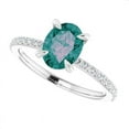 thumbnail image 2 of Alexandrite Rings Diamond Rings Engagement Ring 925 Sterling Silver Rings, 2 of 5