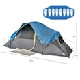 thumbnail image 3 of Ozark Trail, 8-Person Dome Tent, Rain Fly, Easy to Assemble Fiberglass Poles. Blue Color, Ideal for Family Camping, 16lbs., 3 of 7