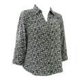 thumbnail image 3 of Blusa George Talla CH Diseño Mini Flores con Botones Negro, 3 of 4