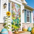 thumbnail image 5 of Easter Door Hanging Banner - Colorful Easter Eggs Bunny Design Polyester Door Decor 35x72 Inch, Multi-Use Spring Wall Table Cover for Easter Party, 5 of 5