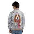 thumbnail image 5 of Playful Basset Hound Welcomes Winter Snowy Day with Cardinal Bird All Over Print 3D Baseball Jacket Bassets Dog Breed Lovers Gifts Idea Bomber Jacket Softball - 12017, 5 of 6