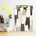 thumbnail image 2 of FORMRS Acrylic Clipboard with Low Profile Clip Standard A4 Letter Size, 12.5" x 9", White Cute Cats, 2 of 8
