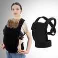 thumbnail image 2 of Saco de dormir suave negro para bebés, de 3,2 a 20 kg, envoltura ajustable y acogedora con soporte lumbar para recién nacidos y niños pequeños, 2 of 6