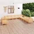 thumbnail image 4 of vidaXL 11 Piece Patio Lounge Set Solid Pinewood Gray, 4 of 30