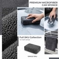 thumbnail image 2 of Car Applicator Sponge Block, Rectangular Polishing Pad Smooth Finishing, Soft Material for Waxing Buffing Exterior Paint Care, Gray 4.72x3.15x1.18in, 2 of 6