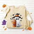 thumbnail image 4 of Halloween Sweatshirts Women Ghost Pumpkin Graphic Pullover Fall Spooky Funny Tops Crew Neck Long Sleeve Shirt, 4 of 5