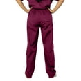 thumbnail image 2 of Panda Uniform by HeedFit Women’s Two Pocket Elastic Waist Scrub Pants, Wine S, 2 of 3