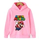 thumbnail image 3 of Ropa infantil con estampado creativo de Super Mario, sudadera informal de calle para hermano, sudadera deportiva para exteriores, sudadera con capucha para hermano de 2 a 14 años, 3 of 5
