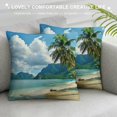 thumbnail image 3 of BCIIG Palm Trees Graphic Decorative Throw Pillow Cover for Home Couch Living Room Bed Sofa - Short Plush Home Furnishing 12x12in, 3 of 5