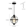 thumbnail image 4 of LNC 1-Light Globe Farmhouse Pendant Light LED Mini Kitchen Island,Black, 4 of 11
