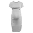 thumbnail image 2 of Baywell Women's Short Sleeve Maternity Dress Ruched Pregnancy Clothes S-XL, 2 of 4