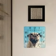 thumbnail image 3 of 16 Inch Wall Clock Battery Operated Square Clock Decorative for Office, Kitchen, Outdoor, Living Room，Cute Pug Dog Grey Creative, 3 of 4