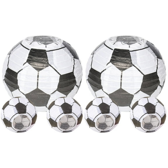 2 Pack Decorative Paper Lantern Folding Lanterns Soccer Party Lamp Child