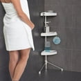 thumbnail image 2 of Better Living 70053 16 x 9 x 36 in. HiRISE Aluminum 3 Standing Shower Caddy, White, 2 of 5