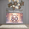 thumbnail image 6 of Glittery Design Cheers to 80 Years Milestone Celebration Banner Elegant Gemstone for Senior Party Anniversary Adult Celebration, 6 of 8
