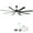 Black#456, variant on Tower Fan 23 Inch Bedroom Ceiling Fan With 3 Color Dimmable 3 ABS Blades Remote Control DC Motor Black With 18W Led Light,Pedestal Fan