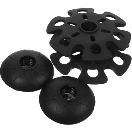 BESTOYARD 4pcs Walking Stick Protector Trekking Pole Tips Rubber Black Disk Prevent Sinking Outdoor Activities