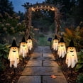 thumbnail image 4 of 6Pack Solar Halloween Witch Ghost Garden Stake Light, Spooky Halloween Ghost Decor, Waterproof LED Stake Decorations Outdoor Garden Patio Lawn Pathway, 4 of 6