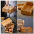 thumbnail image 2 of 1pc High Grade Tea Box Bamboo Tea Holder Wooden Tea-leaf Container (Khaki), 2 of 8