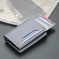 thumbnail image 2 of Estuche para tarjetas antirrobo antimagnético de aluminio para hombre, con RFID, elástico automático, corto, para mujer, 2 of 5
