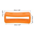 thumbnail image 2 of Uxcell Watch Band Strap Loops Silicone for 22mm Width Watch Band, Orange 2 Pack, 2 of 5