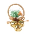 thumbnail image 1 of Bells Bow Ornament Novedad Artesanía Decoraciones navideñas para fiestas 3 de oro perfecl Colgante con lazo de campanas, 1 of 8