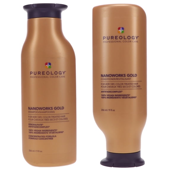 Pureology Nanoworks Gold Shampoo 9 oz & Conditioner 9 oz Combo Pack