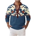 thumbnail image 2 of Maqroz Men's Camo Print Henley Sweatshirt Long Sleeve Button Up Casual Pullover Top Outdoor Hunting Military Streetwear Tops, 2 of 5
