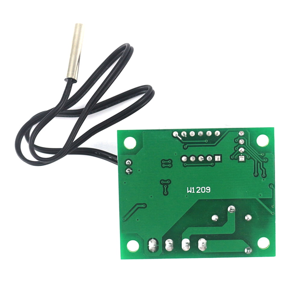 W1209 LED Digital Thermostat Controller Temperature Temp Control Switch Module Board 12V DC 50-110°C with Waterproof Sensor Probe Blue LED